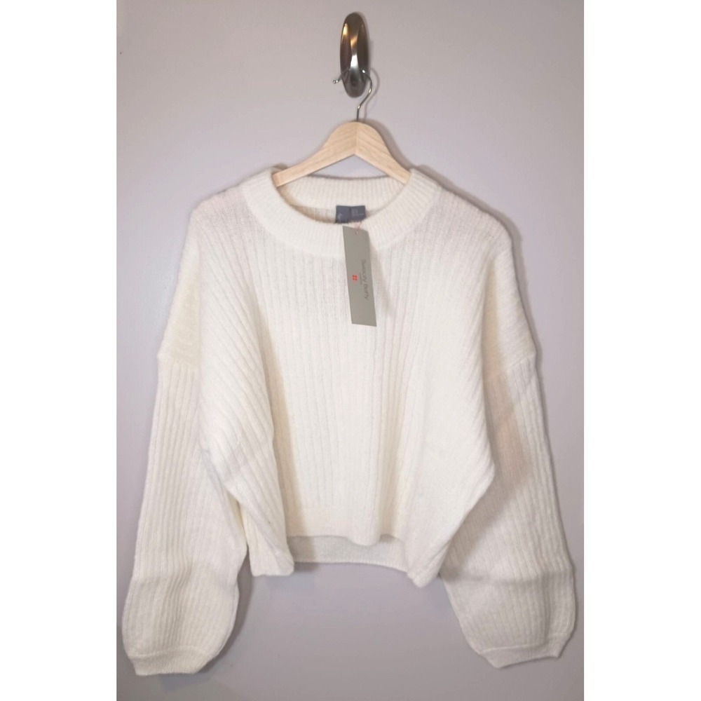 Sweaty Betty Hera Mohair Wool Open Back Sweater Women's Large 10 Cropped NWT